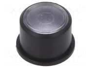 Button; round; black; Ø9.6mm; plastic MEC