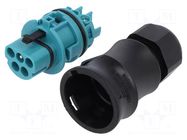 Connector: circular; plug; RST; male; PIN: 5; 250V; silver plated WIELAND