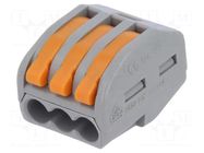 Quick splice; 24A; 450V; for cable; spring clamp; grey; 0.2÷2.5mm2 DEGSON ELECTRONICS