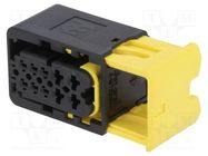 Connector: automotive; female; plug; for cable; PIN: 10(4+6); black TE Connectivity