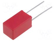 Capacitor: polypropylene; 100nF; Uoper: 100VDC; Uoper max: 100VDC WIMA