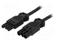 Cable; male,female; 250V; black; GESIS; 16A; 1x3; 4m; ways: 3 WIELAND