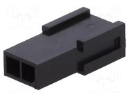 Connector: wire-board; plug; male; PIN: 2; Micro MATE-N-LOK; 3mm TE Connectivity
