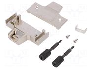 Plug case; PIN: 50; shielded; Locking: screws; steel; straight TE Connectivity
