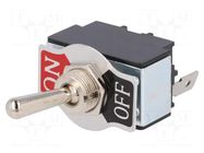 Switch: toggle; Pos: 2; SPST; ON-OFF; 20A/12VDC; R13-28; 0÷55°C; 50mΩ SCI