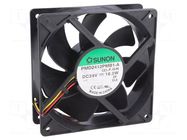 Fan: DC; axial; 24VDC; 120x120x38mm; 322.8m3/h; 54dBA; ball; 24AWG SUNON