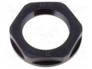 Nut; PG7; polyamide; 19mm; black; Thread: PG; with flange; KMK-PA-MB HELUKABEL