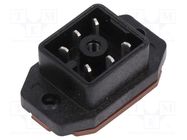 Connector: rectangular; GO; socket; male; PIN: 6; tinned; IP65; black HIRSCHMANN