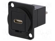Adapter; USB C socket-front,USB C plug-back; FT; USB-C; metal CLIFF