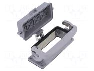 Enclosure for connectors: HDC; size 16; Locking: with latch WIELAND