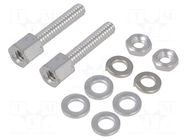 Set of screws for D-Sub; Thread len: 14.2mm; Thread: UNC 4-40 TE Connectivity