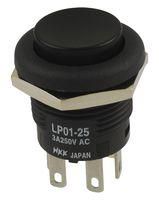 SWITCH, PUSHBUTTON, NON-ILLUMINATED, DPDT, 3A, BLACK