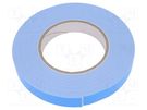 Tape: fixing; W: 19mm; L: 10m; Thk: 1.1mm; double-sided; white ANTICOR