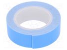 Tape: fixing; W: 19mm; L: 1.5m; Thk: 1.1mm; double-sided; white ANTICOR