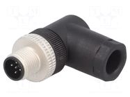Connector: M12; plug; PIN: 5; male; E; 50V; angled 90°; IP67; 4A; 6÷8mm HIRSCHMANN