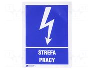 Safety sign; informative; self-adhesive folie; W: 74mm; H: 105mm ANRO