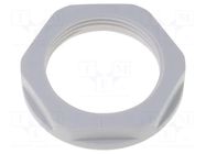 Nut; NPT3/4"; polyamide; grey; Thread: inch; with flange; KMK-PA-MB HELUKABEL
