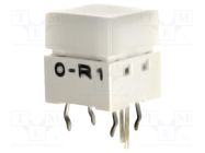 Switch: keypad; Pos: 2; SPST-NO; 0.05A/24VDC; white; LED; red; THT OMRON Electronic Components