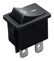 SWITCH, ROCKER, SPDT, 6A, 250VAC, BLACK