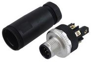 SENSOR CONNECTOR, M12, PLUG, 8POS, CABLE