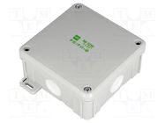 Enclosure: junction box; X: 98mm; Y: 98mm; Z: 46mm; wall mount; IP55 ELEKTRO-PLAST NASIELSK