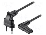 Cable; 2x0.75mm2; PVC; 2m; black; 2.5A; 250V GOOBAY