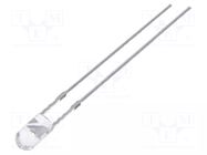LED; yellow; 3mm; 5800÷7000mcd; 30°; Front: convex; No.of term: 2 OPTOSUPPLY
