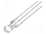 LED; 5mm; red/blue; 30°; Front: convex; 12÷15V; No.of term: 3; round OPTOSUPPLY