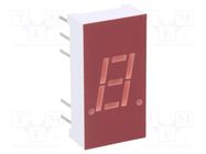 Display: LED; 7-segment; 7.62mm; 0.3"; No.char: 1; red; 0.87÷2mcd 