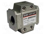 Check valve; 10bar; Thread: G 3/8"; A: 70mm; B: 42mm; C: 18mm; D: 54mm SMC