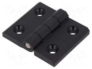 Hinge; Width: 60mm; technopolymer PA; black; H: 45mm ELESA+GANTER