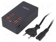 Power supply: switching; 5VDC; 6.4A; Out: USB; 100÷240VAC; -20÷80°C LOGILINK