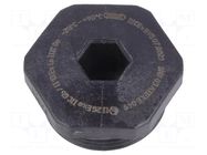 Stopper; PG16; IP68; polyamide; black; V-Ex; Thread: PG; -20÷90°C HUMMEL