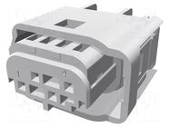 Connector: rectangular; plug; female; MQS; for cable; PIN: 4; black TE Connectivity