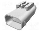 Connector: rectangular; MQS; plug; male; w/o contacts; PIN: 4; black TE Connectivity
