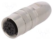 Connector: M16; plug; female; PIN: 14; 3A; 60V; soldering; for cable LUMBERG