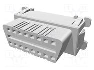 Connector: diagnostic OBD II; female; socket; for panel mounting TE Connectivity