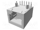 Socket; RJ50; PIN: 10; Cat: 3; shielded; Layout: 10p10c; on PCBs; THT TE Connectivity