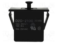 Switch: door; Pos: 2; SPST-NO + SPST-NC; 16A/250VAC; black; D2D OMRON Electronic Components
