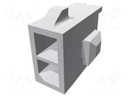 Connector: wire-board; socket; male; PIN: 2; Micro MATE-N-LOK; THT TE Connectivity