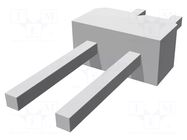 Connector: pin strips; pin header; male; PIN: 2; AMPMODU MOD II TE Connectivity