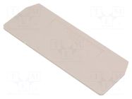 End/partition plate; beige; wemid WEIDMÜLLER