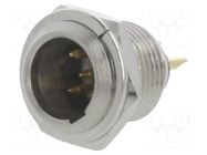 Connector: XLR mini; socket; male; PIN: 4; soldering; Ø11mm NINIGI