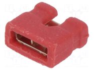 Connector: pin strips; jumper; female; 2mm; 1x2; Type: open; red NINIGI