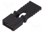 Connector: pin strips; jumper; female; 2.54mm; 1x2; black FISCHER ELEKTRONIK