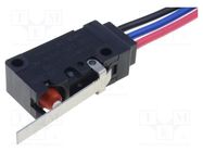 Microswitch SNAP ACTION; 5A/250VAC; 5A/30VDC; with lever; SPDT OMRON Electronic Components