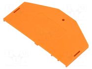 End/partition plate; orange; 281; 2.5x37x61.5mm WAGO