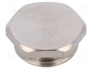 Protection cap; metal; Thread: M20; Spanner: 22mm; with seal HARTING