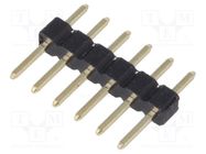 Connector: pin strips; pin header; male; PIN: 6; straight; 2mm; THT CONNFLY