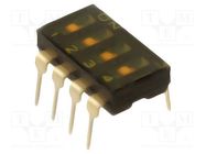 Switch: DIP-SWITCH; Poles number: 4; ON-OFF; 0.025A/24VDC; Pos: 2 OMRON Electronic Components